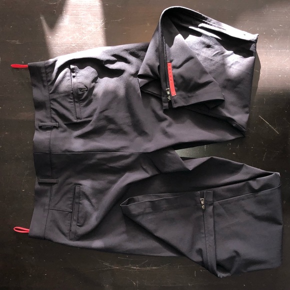 Prada Black Sport Stretchy Nylon Mens 